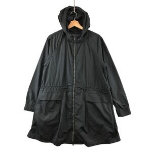 Lululemon Hooded Rain Coat Jacket Drawstring Black Lightweight Size 10